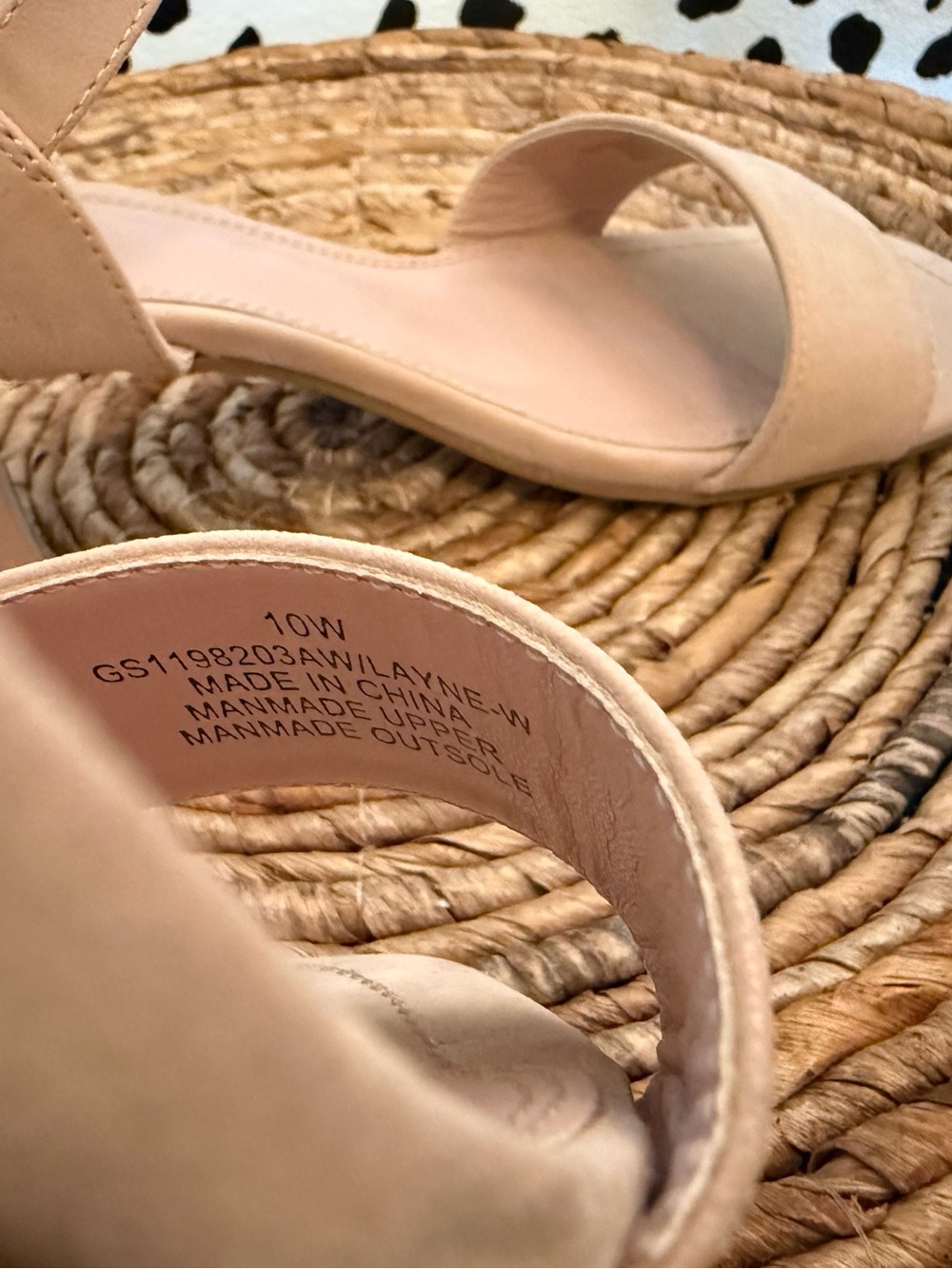 Arula Neutral Block Heel Sandal with Gold Buckle - Picture 5 of 5